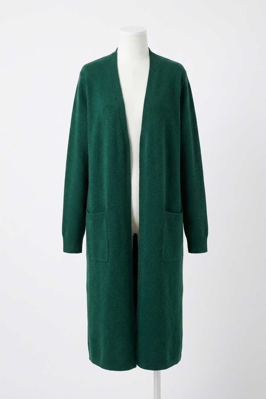 NEW BLUIVY open front knit layering sweater cardigan in hunter green